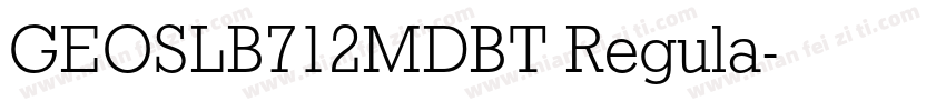 GEOSLB712MDBT Regula字体转换